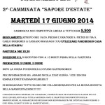 volantino camminata sapore d'Estate Cassano magnago 17 giugno 2014