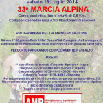 volantino corsa podistica marcia alpina 2014 davagna