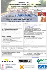 volantino arrampicata 2014 tolfa