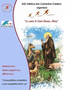 volantino corsa di sant antonio abate 2014 francica