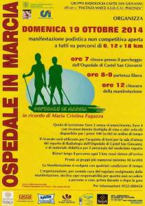 volantino corsa ospedale in marcia 2014 a castel san giovanni