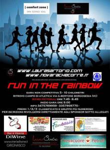 volantino corsa run in the rainbow 19 ottobre 2014