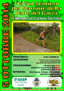 volantino corsa sul sentiero del marrone 2014