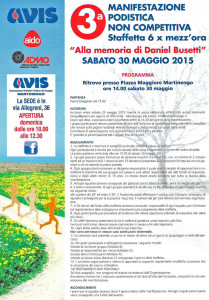 volantino corsa staffetta sei per mezza ora 2015 martinengo