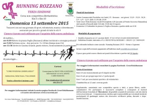 Volantino corsa Running Rozzano 2015