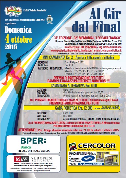 Volantino Al gir da Final 2015