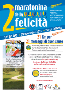 volantino corsa maratonina della felicita 2015