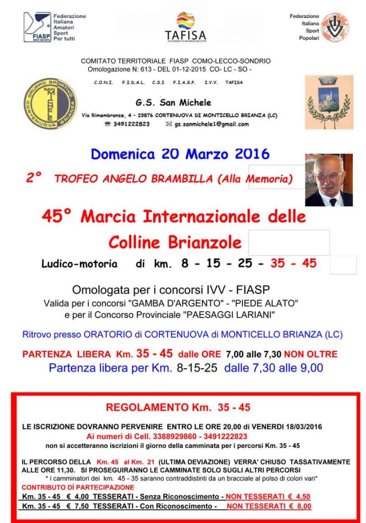 marcia delle colline brianzole 2016