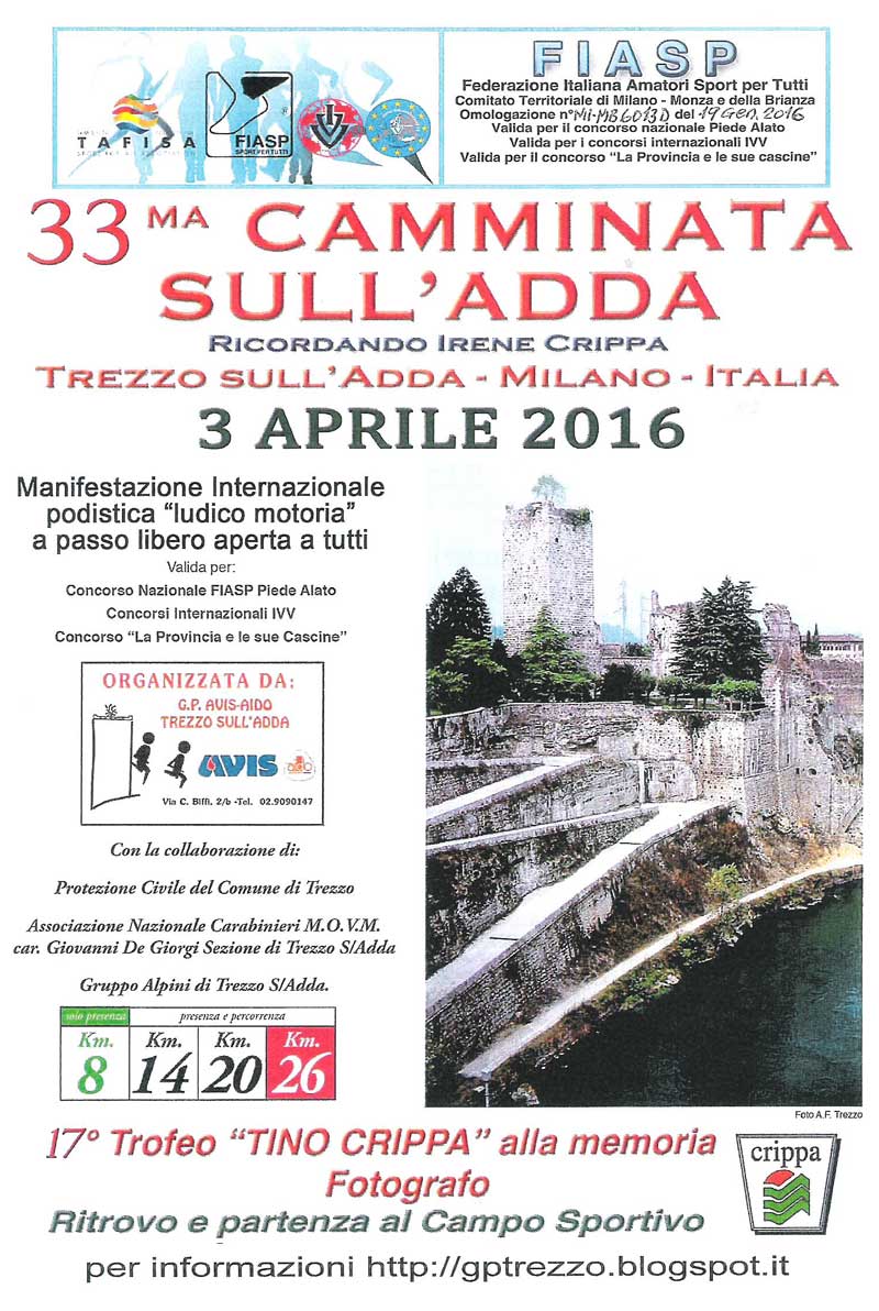 volantino camminata sull adda 2016 non competitiva