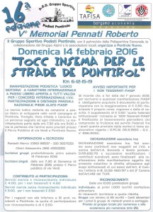 volantino corsa tocc insema per le strade de puntirol 2016