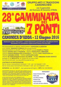 volantino 28a camminata dei 7 ponti 2016