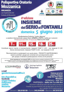 volantino corsa dal serio ai fontanili 2016 mozzanica