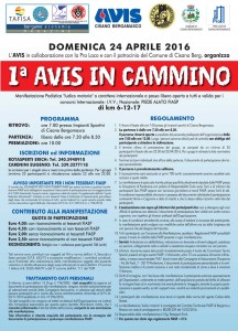 volantino corsa Avis cammina 2016-Cisano