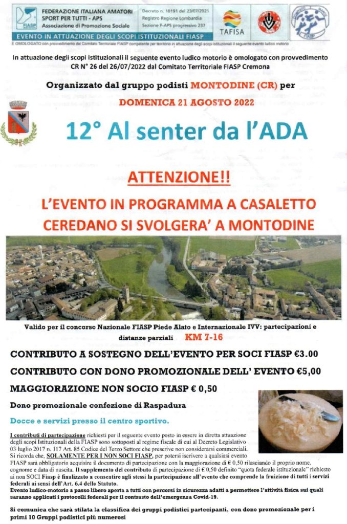 Al Senter da l'ada 12^ Edizione