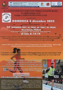Barbada Fest, Al Pass, Al Trot, Al Fresc 16^ edizione