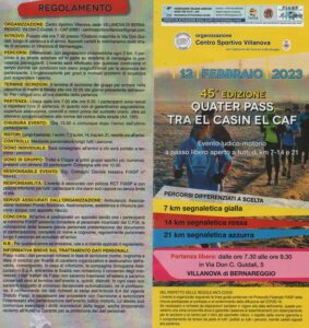 45^ Edizione Quater pass tra el casin el caf